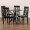 Baxton Studio Callie Grey Upholstered and Brown Finished Wood 5-Piece Dining Set 170-9734-10892 - alternate 9